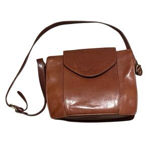 Vintage Marley Hodgson Ghurka Purse Brown Leather Cross-Body Shoulder Bag